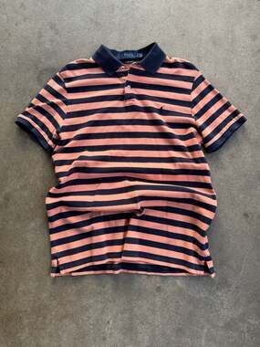 Polo Ralph Lauren Men's Custom Slim Fit Striped Pique Polo Shirt